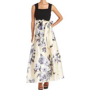 R&M Richards Crepe Scuba Bodice Dress